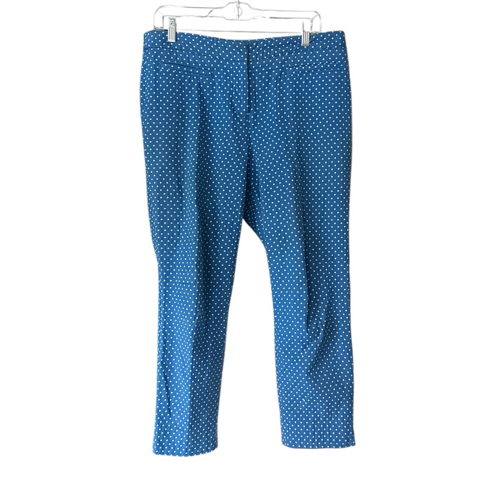 Talbots Hampshire Curvy Blue Polkadot Pants size 10P